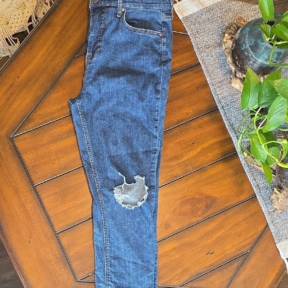 Free People Blue Denim Jeans - Picture 5 of 8